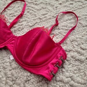 Hot Pink Victoria Secret Balconet Bra Lace 34C